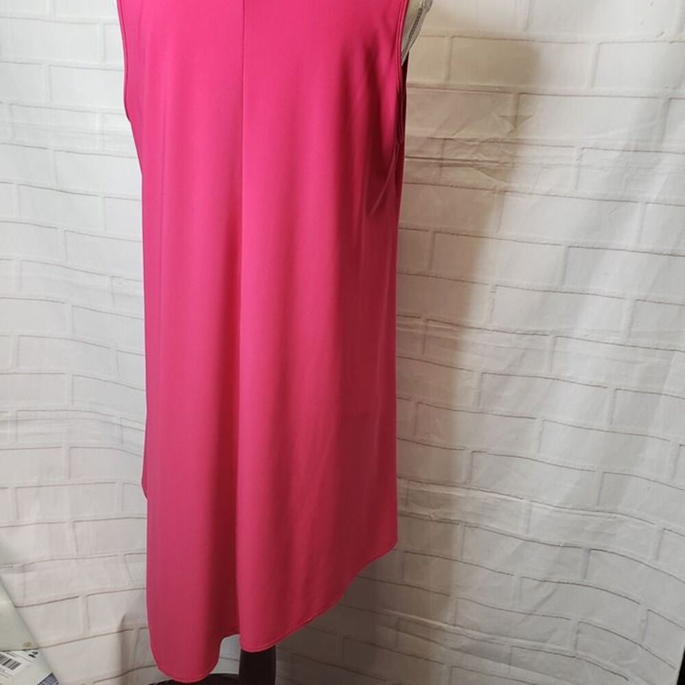 Sun Kim Sleeveless Pink Asymmetrical Scoop-Neck Dress New Size M Easy Casual - Picture 4 of 9